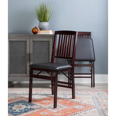 Porch & Den Lowell Espresso Folding Chair (Set of 2)