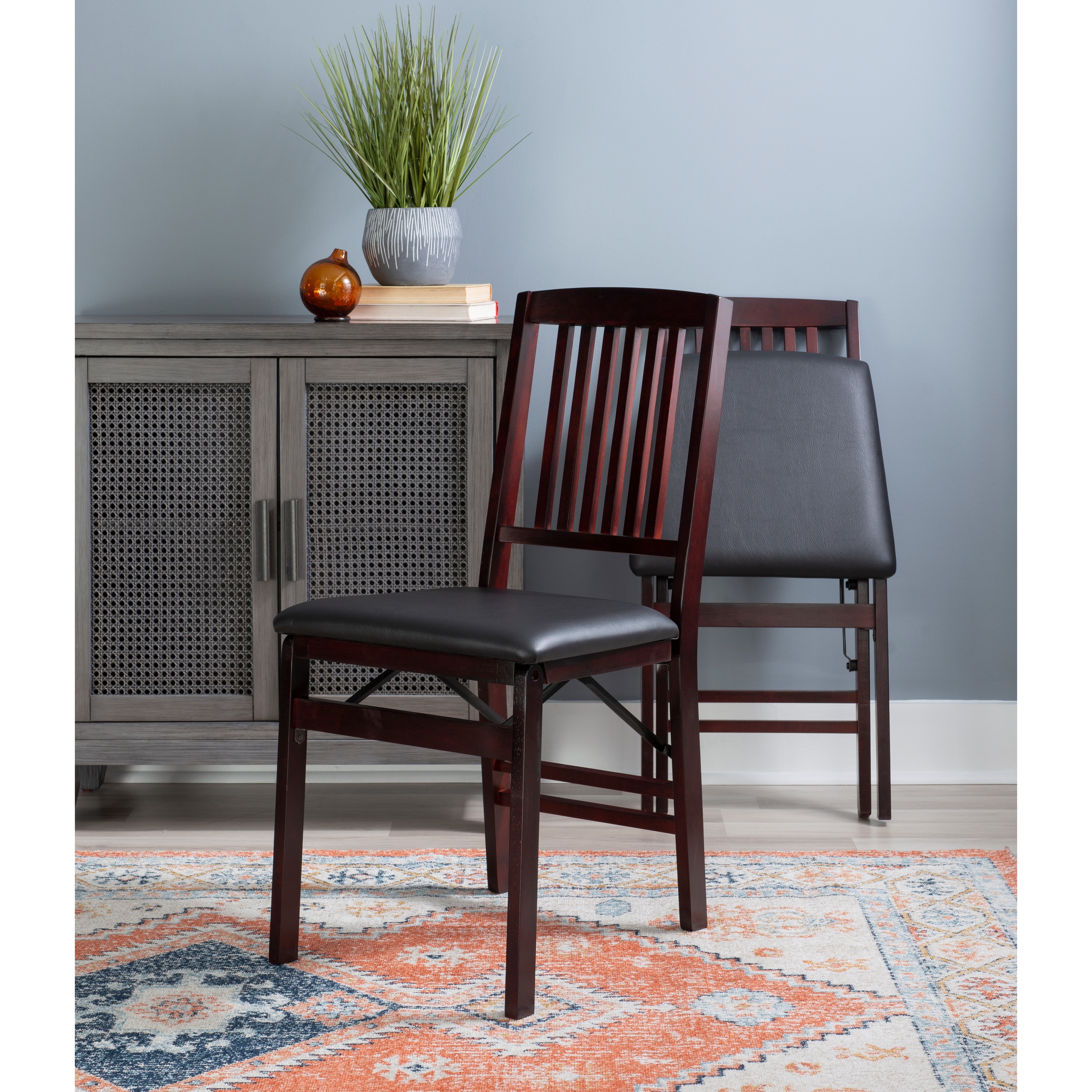 Linon Porch & Den Lowell Espresso Folding Chair (Set of 2)