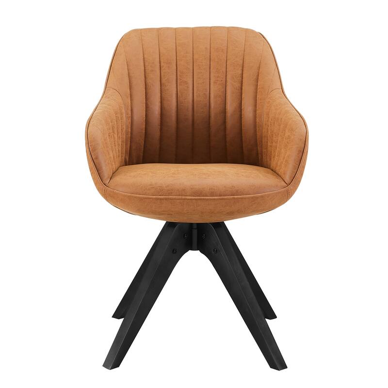 Art Leon Modern Wood Swivel Chair with Oak Legs