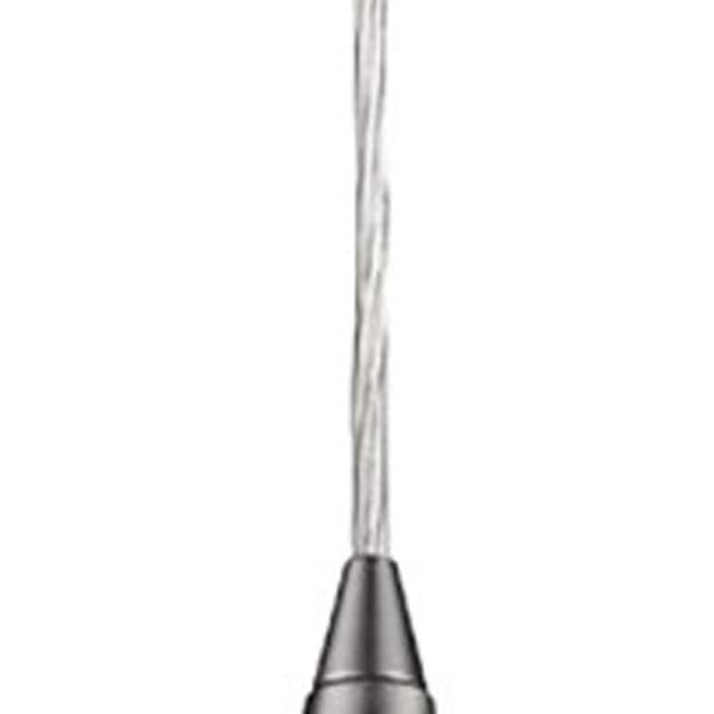 HomeRoots Narrow Silver Hanging Light with Glass Studs - 3' X '10.75' X '3