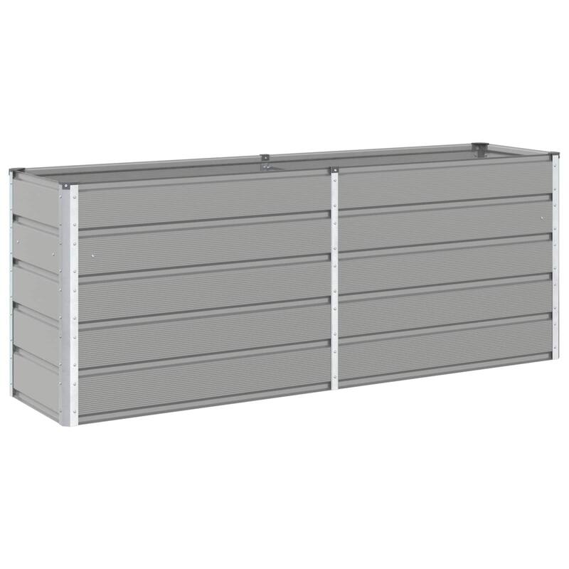 vidaXL Planter in Galvanised Steel - 39.37 x 19.69 x 17.72