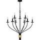 preview thumbnail 1 of 9, Margaret 9-Light Matte Black Chandelier