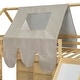 preview thumbnail 79 of 78, Twin/Full Size House Loft Bed with Slide and Tent, Wooden House Bed with Roof Frame, Storage Shelves & Car Shaped Storage Unit