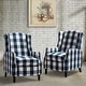 preview thumbnail 37 of 88, Damaris Comfy Recliner for Bedroom Set of 2 with wingback by HULALA HOME NAVY