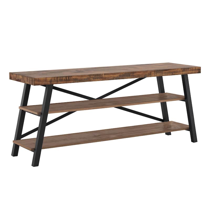 Bryson Rustic X-Base 60-inch TV Stand by iNSPIRE Q Classic - Brown