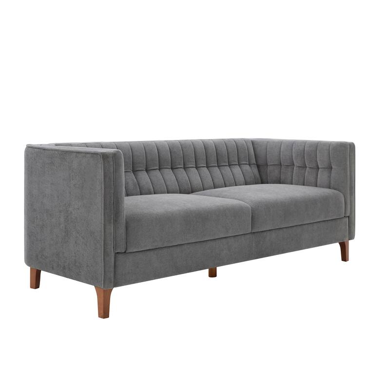 Christopher Knight Home - American Design 76" Upholstered 3-Seater Sofa with Channel Tufted Back