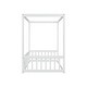 preview thumbnail 18 of 31, American Design Wooden Canopy Twin Size Floor Bed with Fence and Guardrails