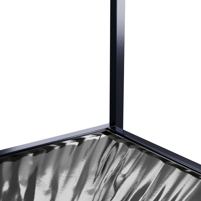 247 Shop At Home Aureum Modern 1-Shelf Coffee Table with Sunburst Base and Tempered Glass Top