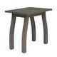 preview thumbnail 2 of 10, Lucca Outdoor Acacia Wood Side Table by Christopher Knight Home Grey