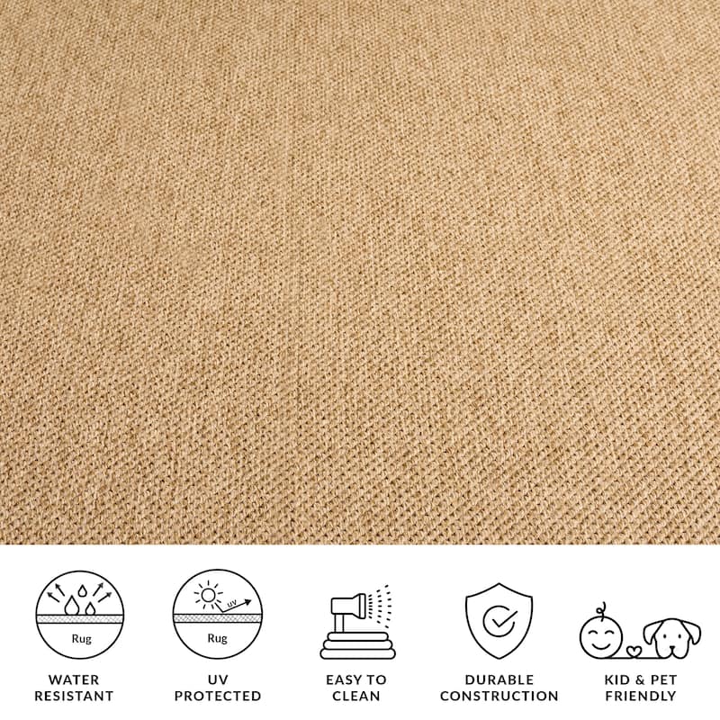 SAFAVIEH Sisal Performance Amelija Washable Indoor/Outdoor Rug - Weather Resistant & Easy Cleaning