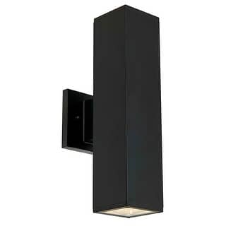 LED Array Outdoor Wall Sconce in Black Finish - 15"H x 8.5"W x 6"D