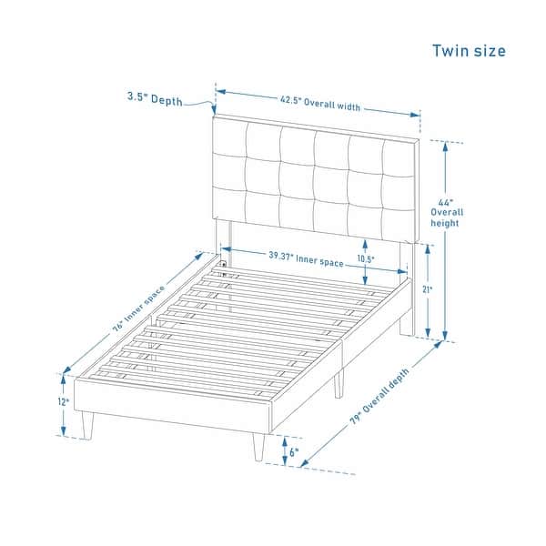 Ella by Ovis Upholstered Tufted Platform Bed Frame Bed Bath & Beyond