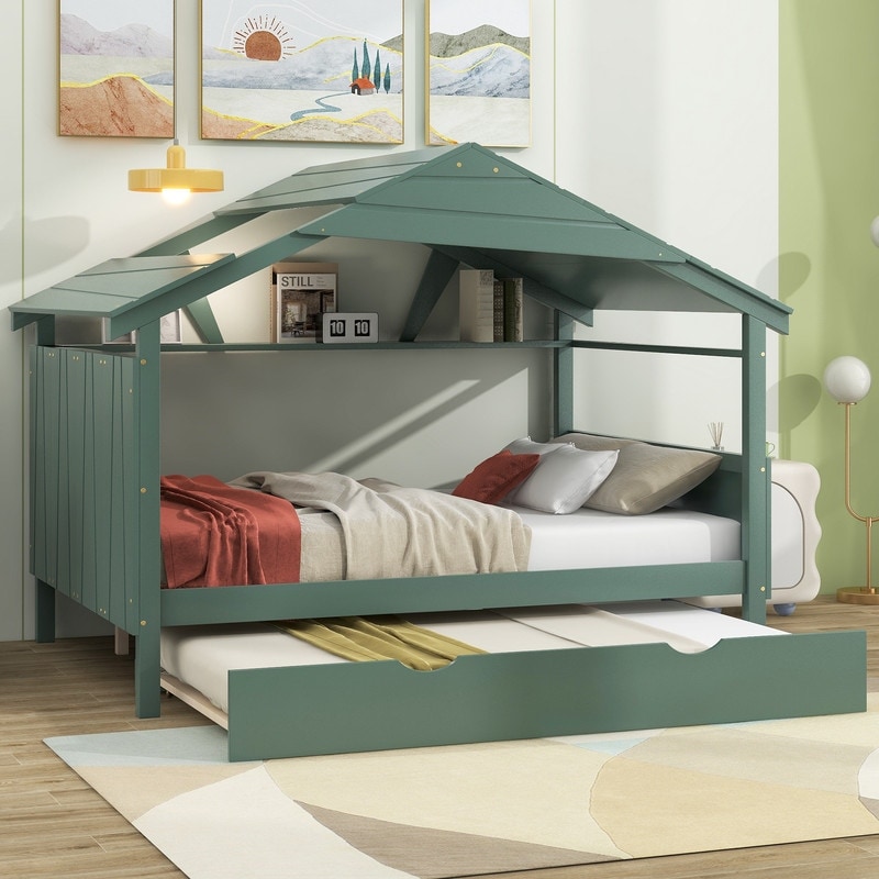 Narrow trundle shop bed