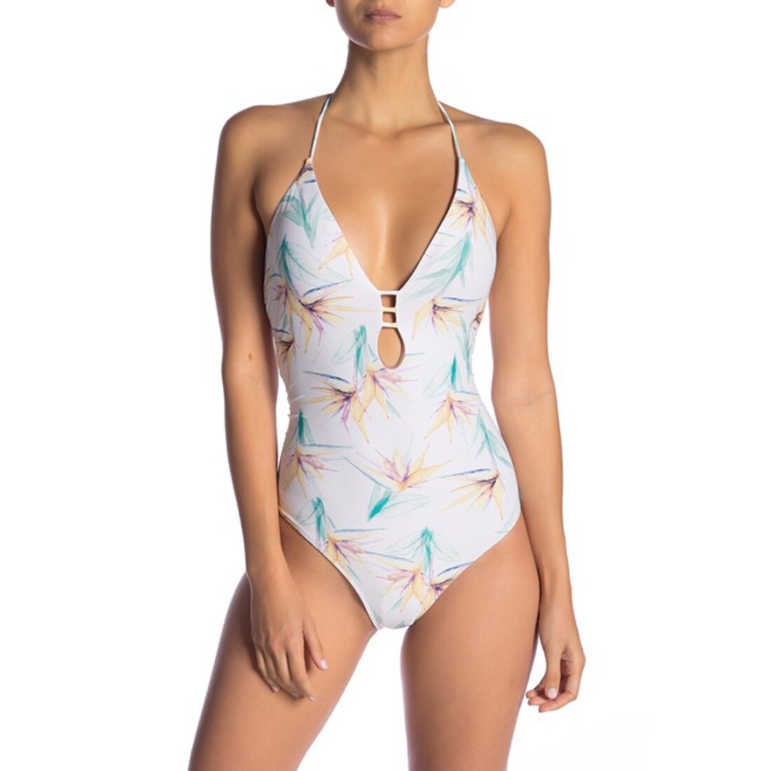 Shop O Neill Paradise Tie Back One Piece Swimsuit White Medium