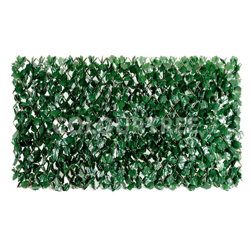 ColourTreeUSA 39" x 79" Expandable Artificial Ivy Leaf Vines Willow Trellis Privacy Fencing Screen - 39" x 79" - Double Sided - 2 Pack