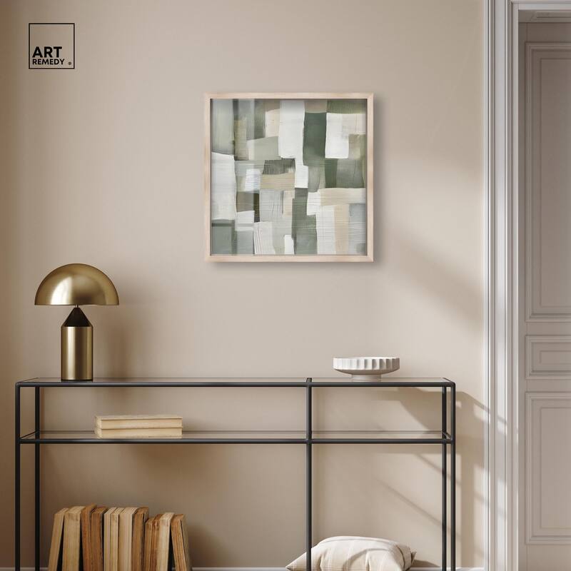 Pale Jade Green I Shadowbox by Art Remedy