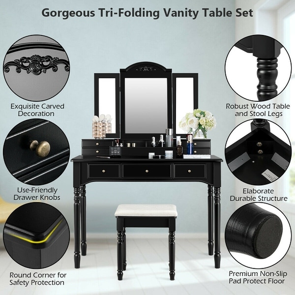 Folding best sale vanity desk
