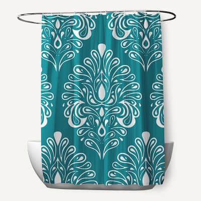 Veranda, Geometric Print Shower Curtain