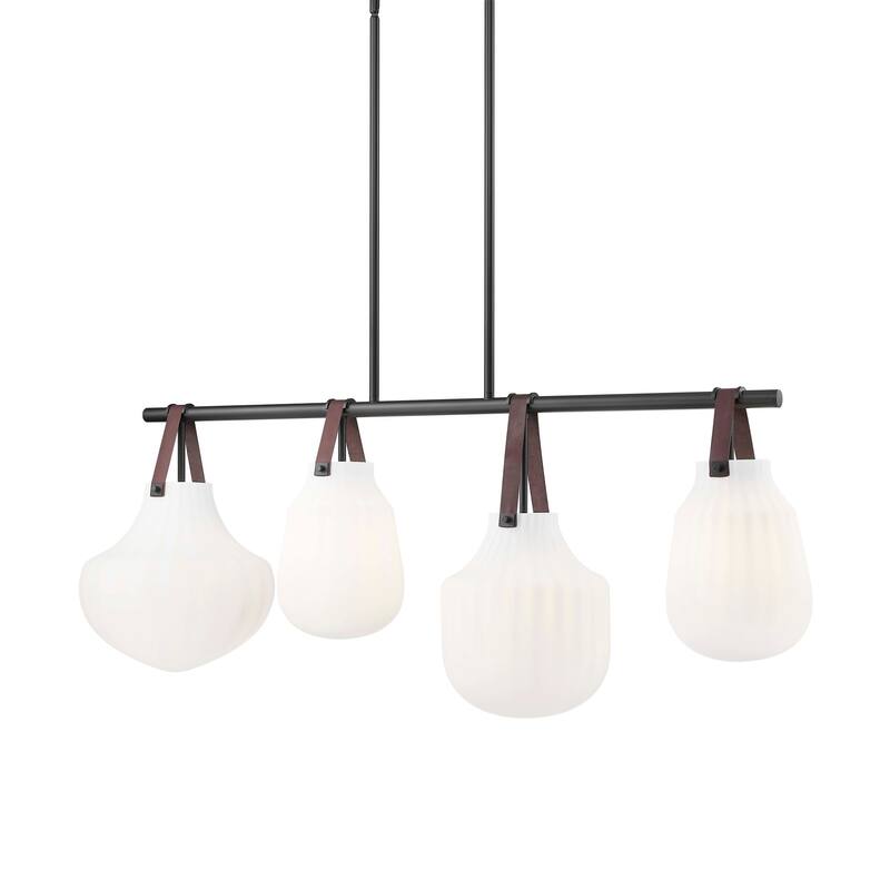Z-Lite 7513-4L Newbury 4 Light 50" Wide Linear Chandelier - Matte Black
