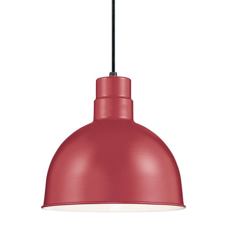 Millennium Lighting RLM Single Light 12" Wide Pendant - Satin Red