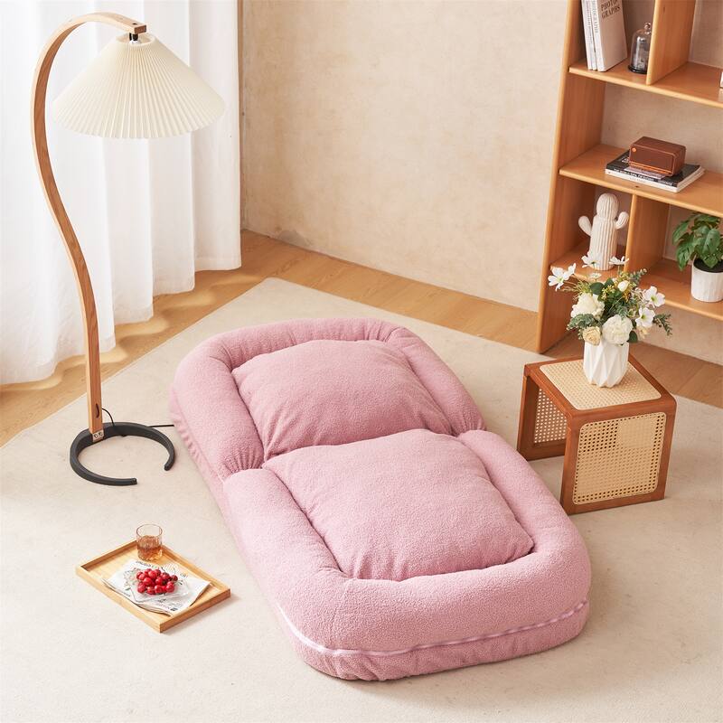 Triple Fold Down Sofa Bed - Pink