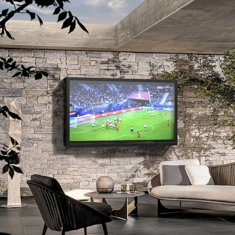 VEIKOUS 43" Outdoor TV Enclosure Weatherproof, Full Motion TV Bracket, All-Weather Protection