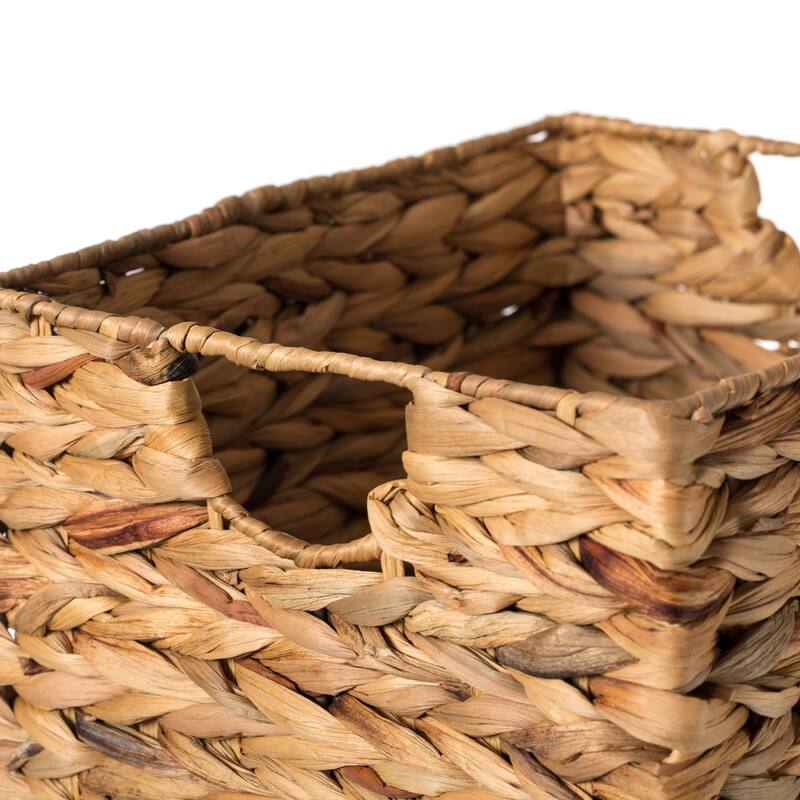 Natural Decorative Woven Water Hyacinth Storage Basket