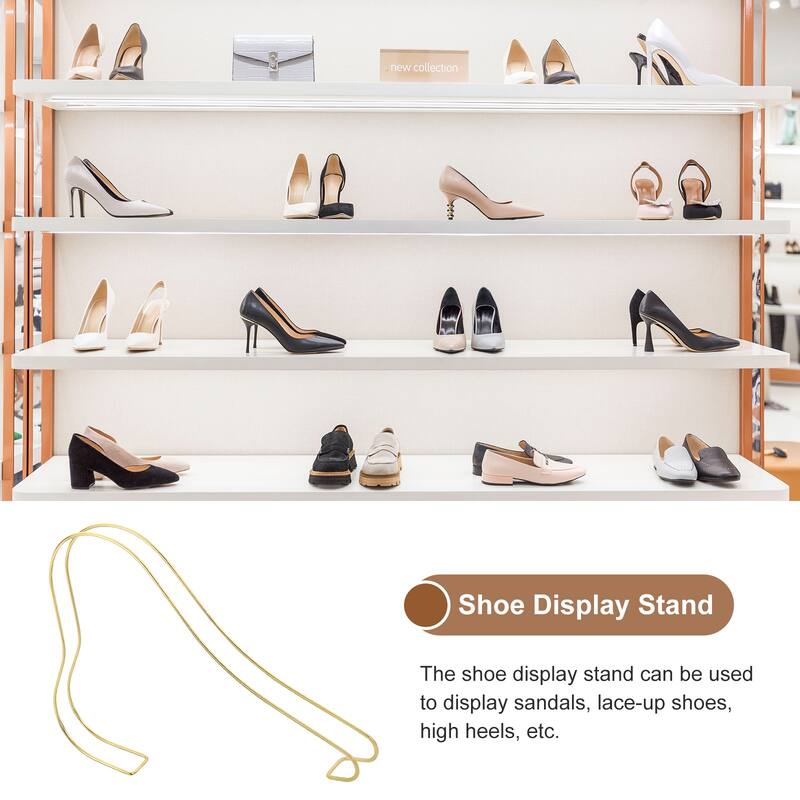 2Pcs Shoe Display Stand, Shoe Form Holder Form Inserts for High Heel - Gold