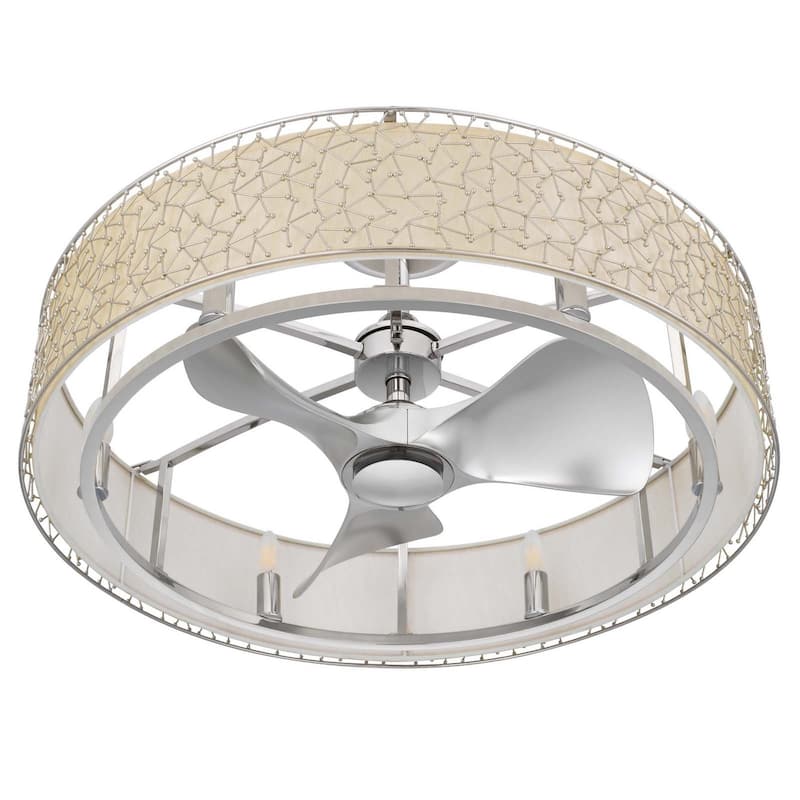Breezymeadow 18.5" Height Brushed Steel Metal Fan - One Size