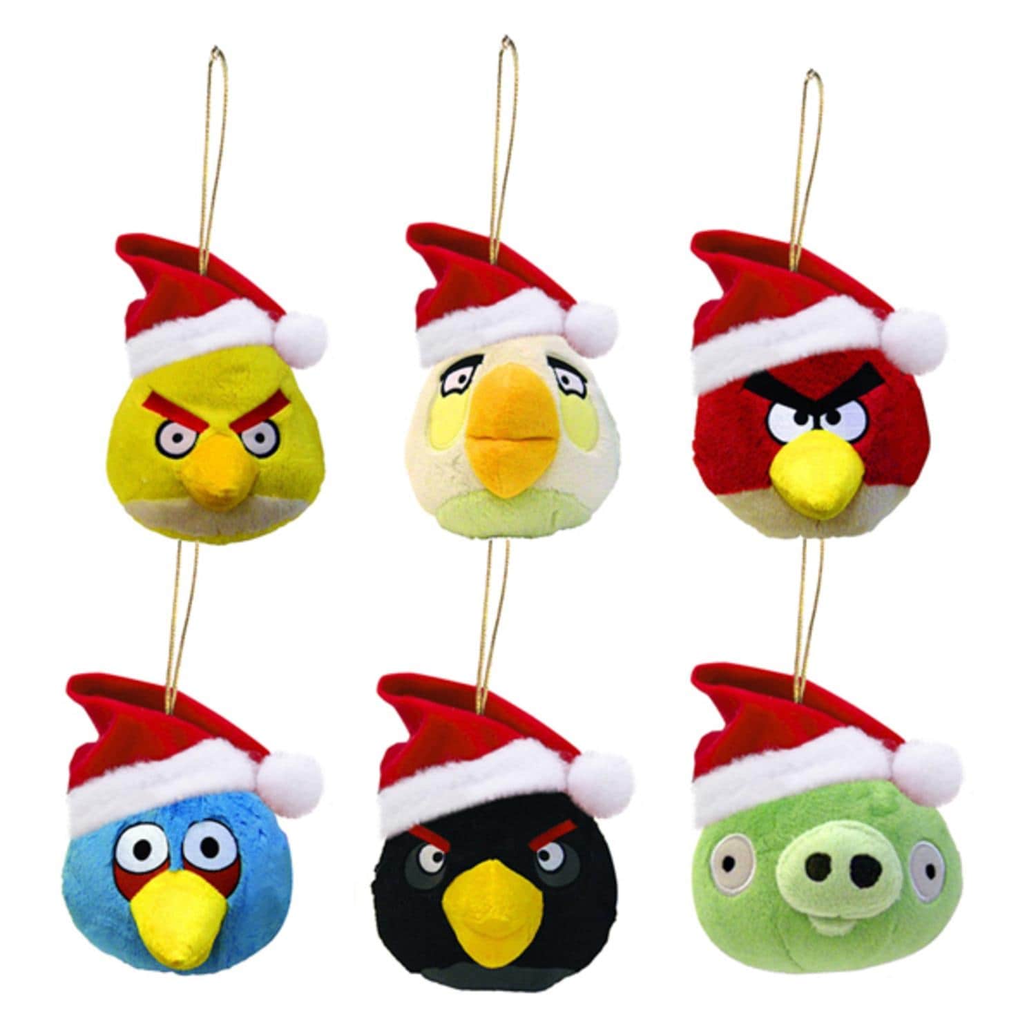 Shop Club Pack Of 24 Angry Birds Mini Plush Christmas Ornaments