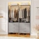 preview thumbnail 44 of 81, Cimly Closet System with Wood Drawers and Hanging Rods, Organizer Wardrobe for Walk-in and Reach-in Closet
