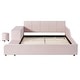 preview thumbnail 72 of 100, Upholstered Grounded Bed Mother & Child Bed with Bedside Desk and Little Round Stool