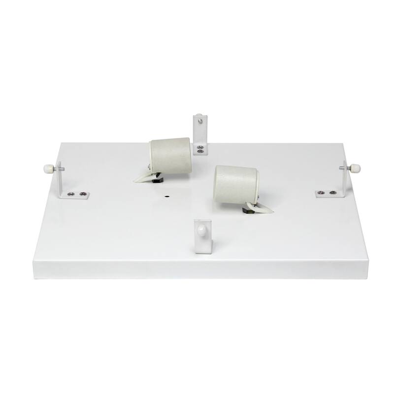 Elegant Designs 12 Inch Elipse Crystal 2 Light Square Ceiling Flush Mount - 12 x 12 x 5 in