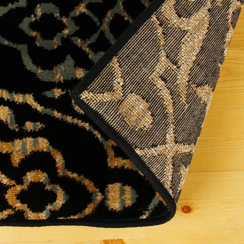 Superior Modern Oriental Damask Polypropylene Indoor Area Rug