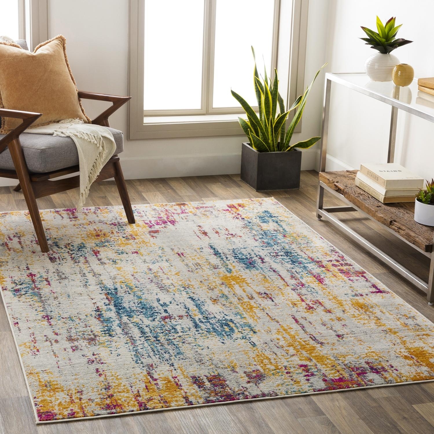 Livabliss Industrial Floransa Abstract Area Rug.