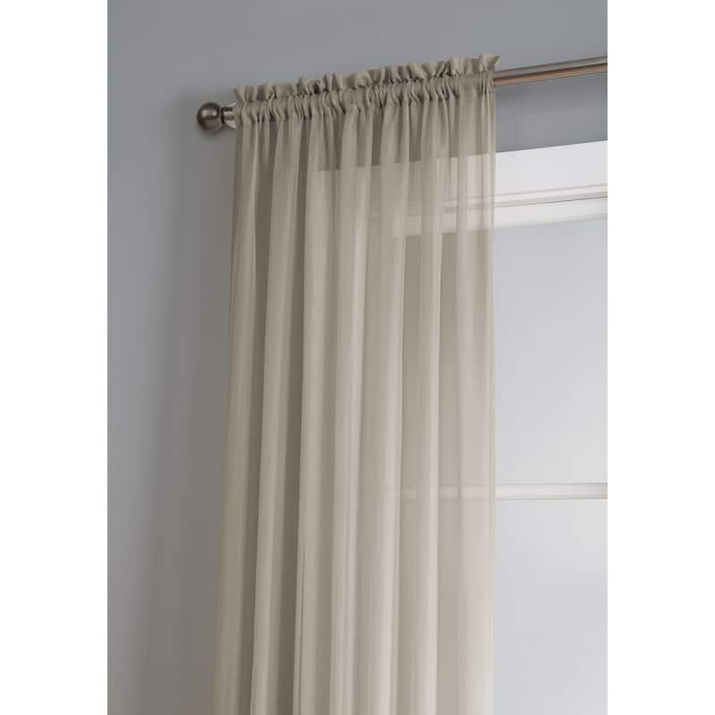 Window Elements Diamond Sheer Voile Extra Wide Curtains (Set of 2)