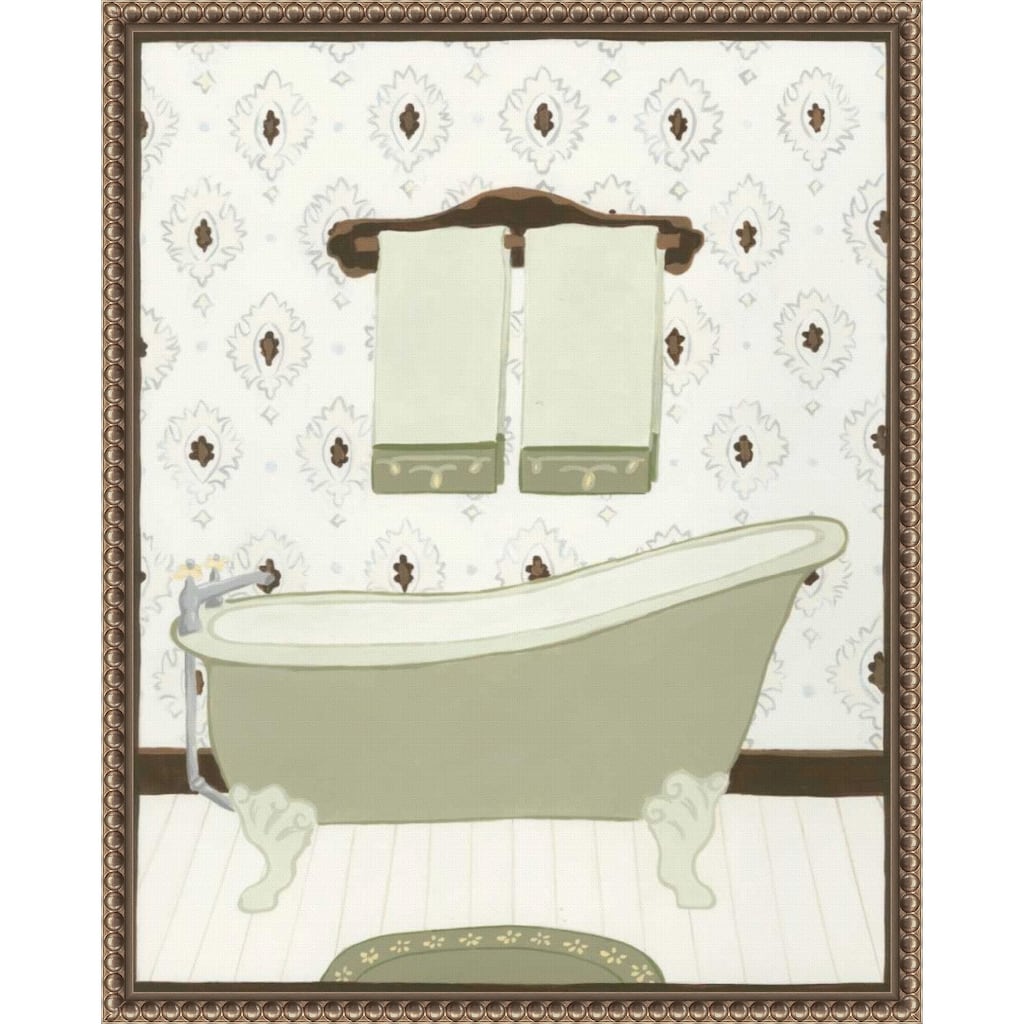 Parisian Bath No. 1 by June Erica Vess Framed Canvas Wall Art Print