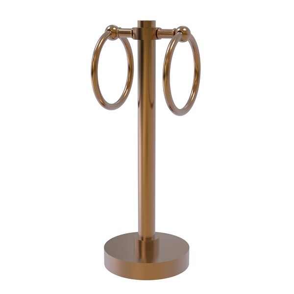 Allied Brass Vanity Top 2 Towel Ring Guest Towel Holder