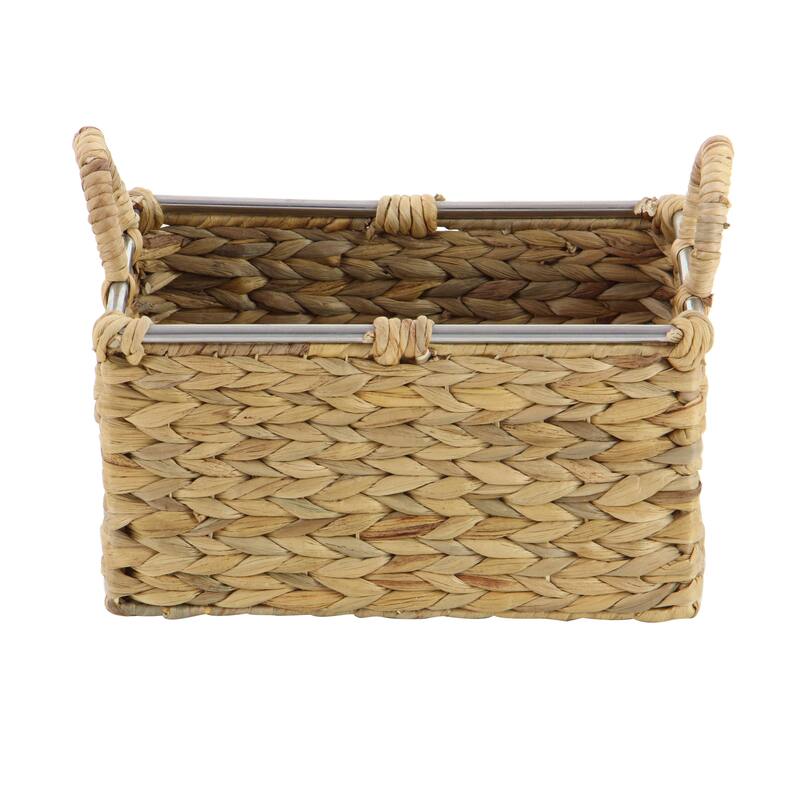 Seagrass Handmade Decorative and Functional Storage Basket with Handles - Set of 3 Light Brown - Roche River Decor