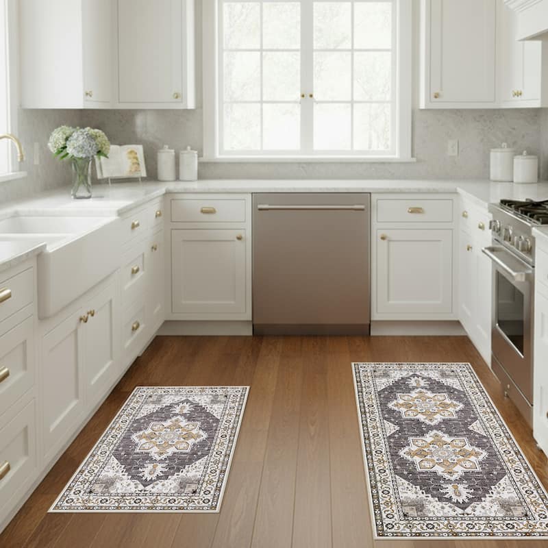 Laura Ashley Imagine Printed Chenille Washable Non-Slip Rugs