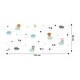 preview thumbnail 6 of 5, Walplus Animals up in Clouds Wall Sticker Children Nursery Decor Decal