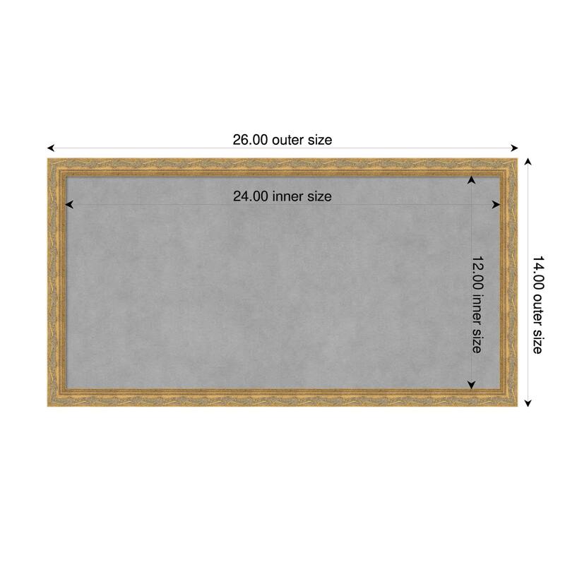 Amanti Art Mila Dark Gold Framed - 26 x 14 in - Mila Dark Gold