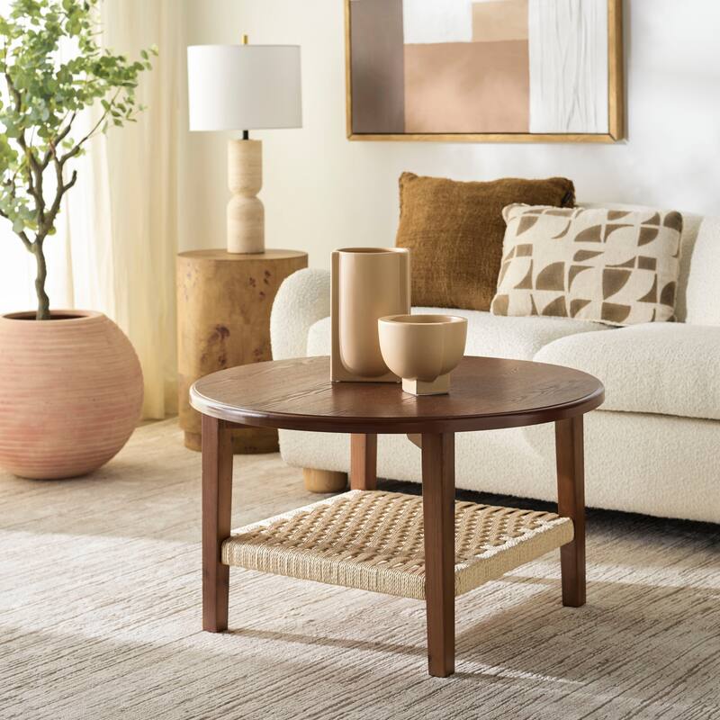 SAFAVIEH Home Nomand 1-Shelf Coffee Table - 32"W x 32"D x 19"H