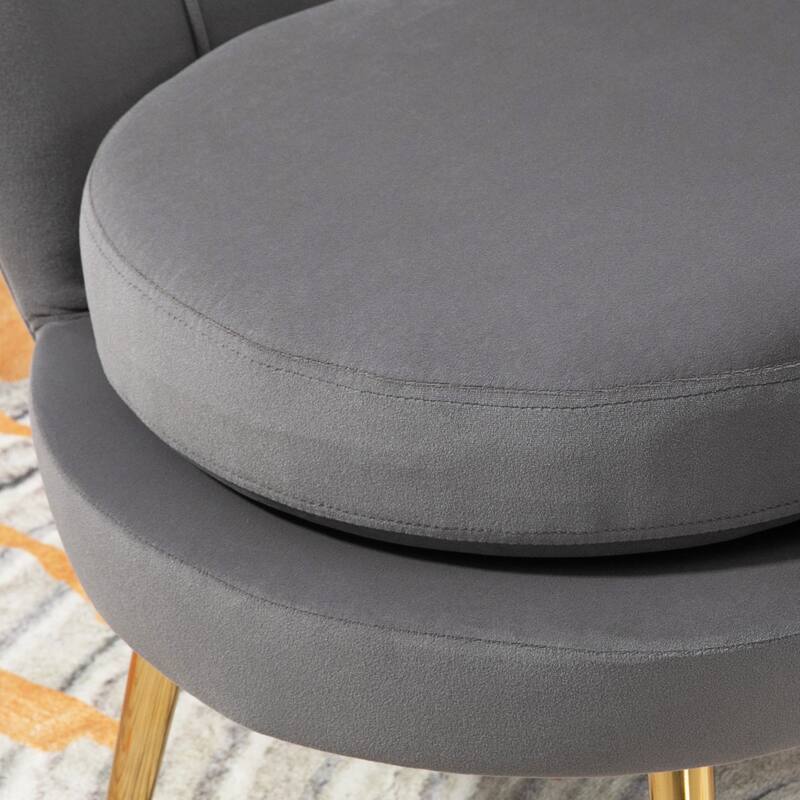 Velvet-touch Fabric Accent Chair