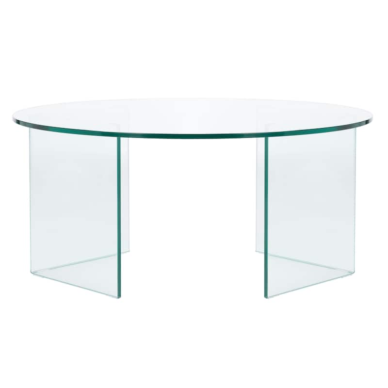 SAFAVIEH Annice Tempered Glass Coffee Table - 35" W x 35" D x 16" H - 35Wx35Dx16H