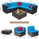 preview thumbnail 9 of 13, Homall 6 Pieces Patio Furniture Sets Outdoor Sectional Sofa All Weather PE Rattan Patio Conversation Set Manual Wicker Couch