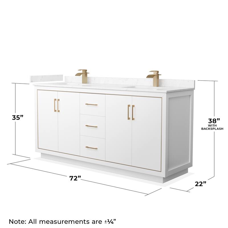 Wyndham Collection WCF1111-72D-VCA-M70 Icon 72" Free Standing Double