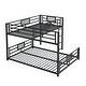 preview thumbnail 5 of 24, L-shaped Metal Twin over Full Size Bunk Bed