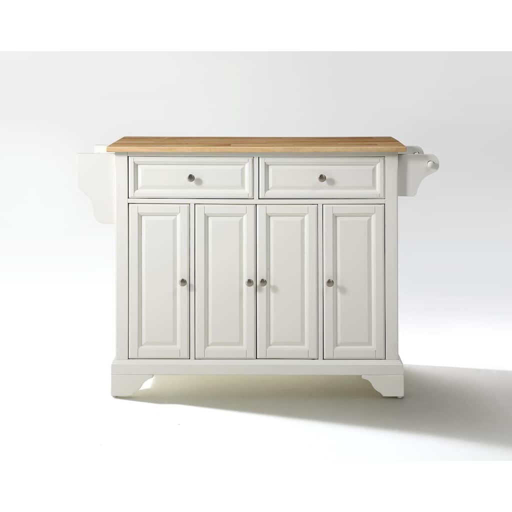Full Size Kitchen Island with Wood Top & Storage - Portable Kitchen Cart - Modern Kitchen Furniture