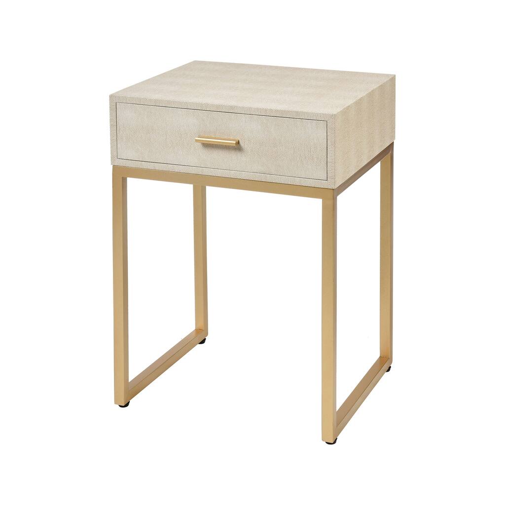 Elk Home Les Revoires Cream Fabric 16 Inch Wide Accent Table